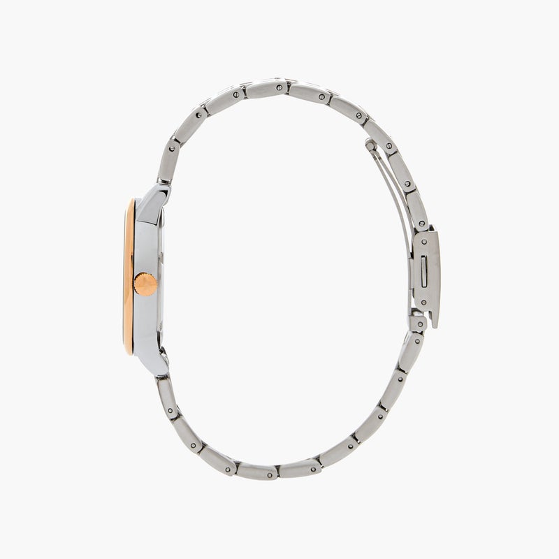 OMAX ساعة أومكس النسائية التناظرية باللونين الذهبي والفضي - Image 2